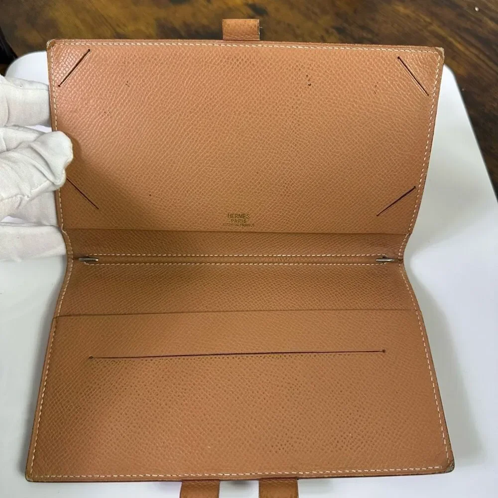 Hermes Tan Leather Notebook Agenda Cover‎ Holder - Picture 14 of 16
